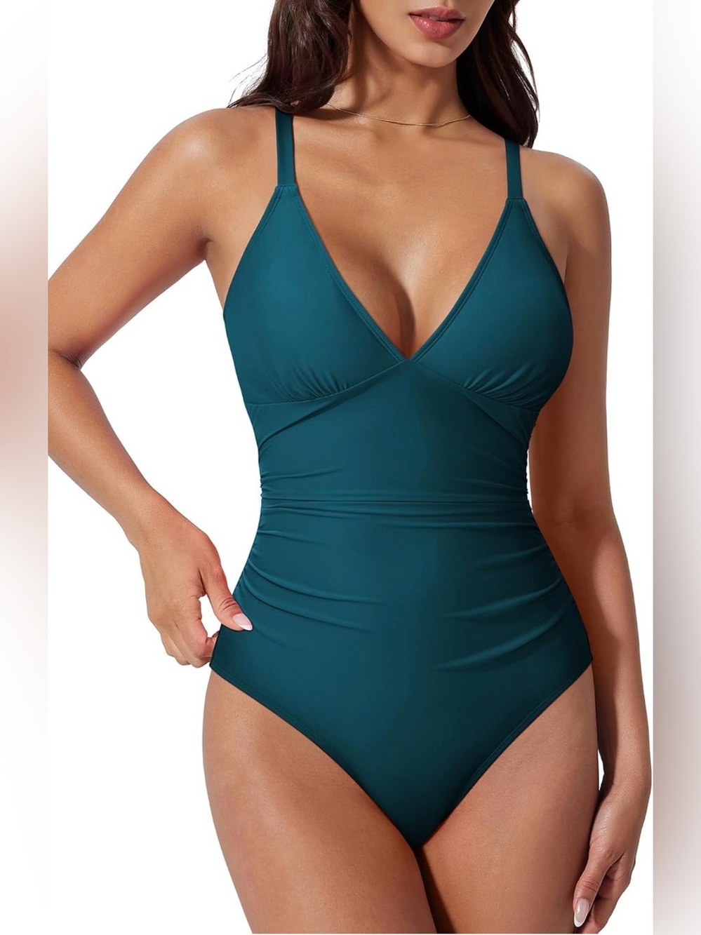 Cupshe Teal One Piece Swimsuit Small